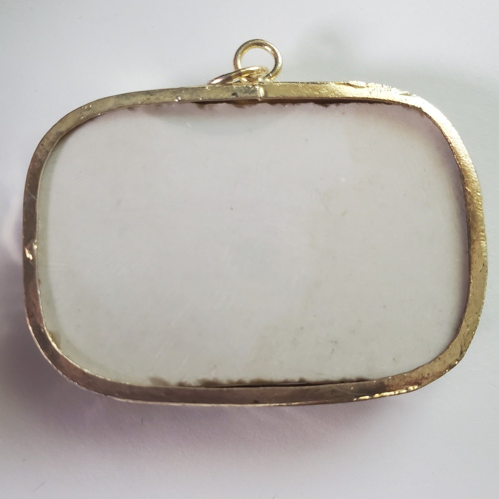 Vintage Ming Blue & White Porcelain Floral Pendant Chinoiserie Pottery Shard - Picture 7 of 12